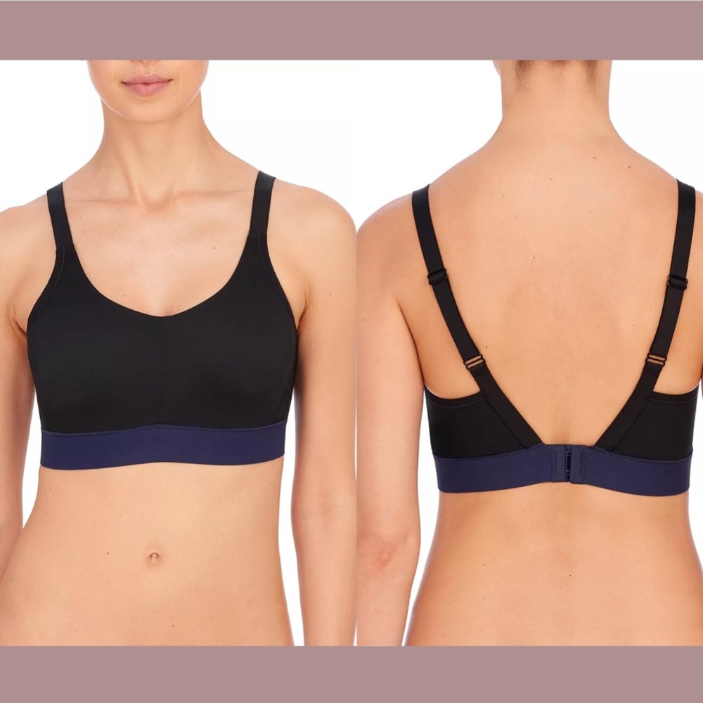 NWT Natori [ 32D ]‎ Define Athleisure Bralette in Black/Midnight Navy